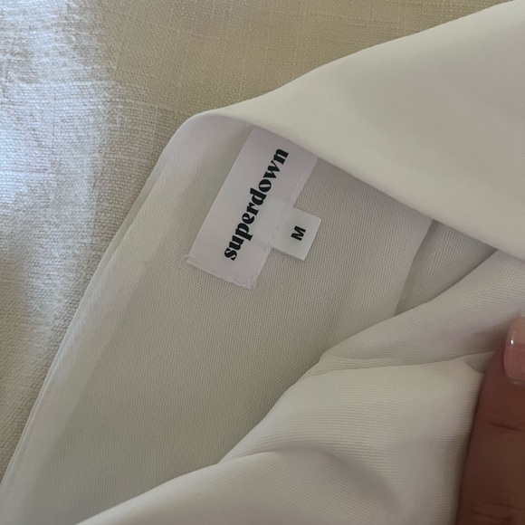 White Superdown Revolve v-neck dress - Picture 3 of 3